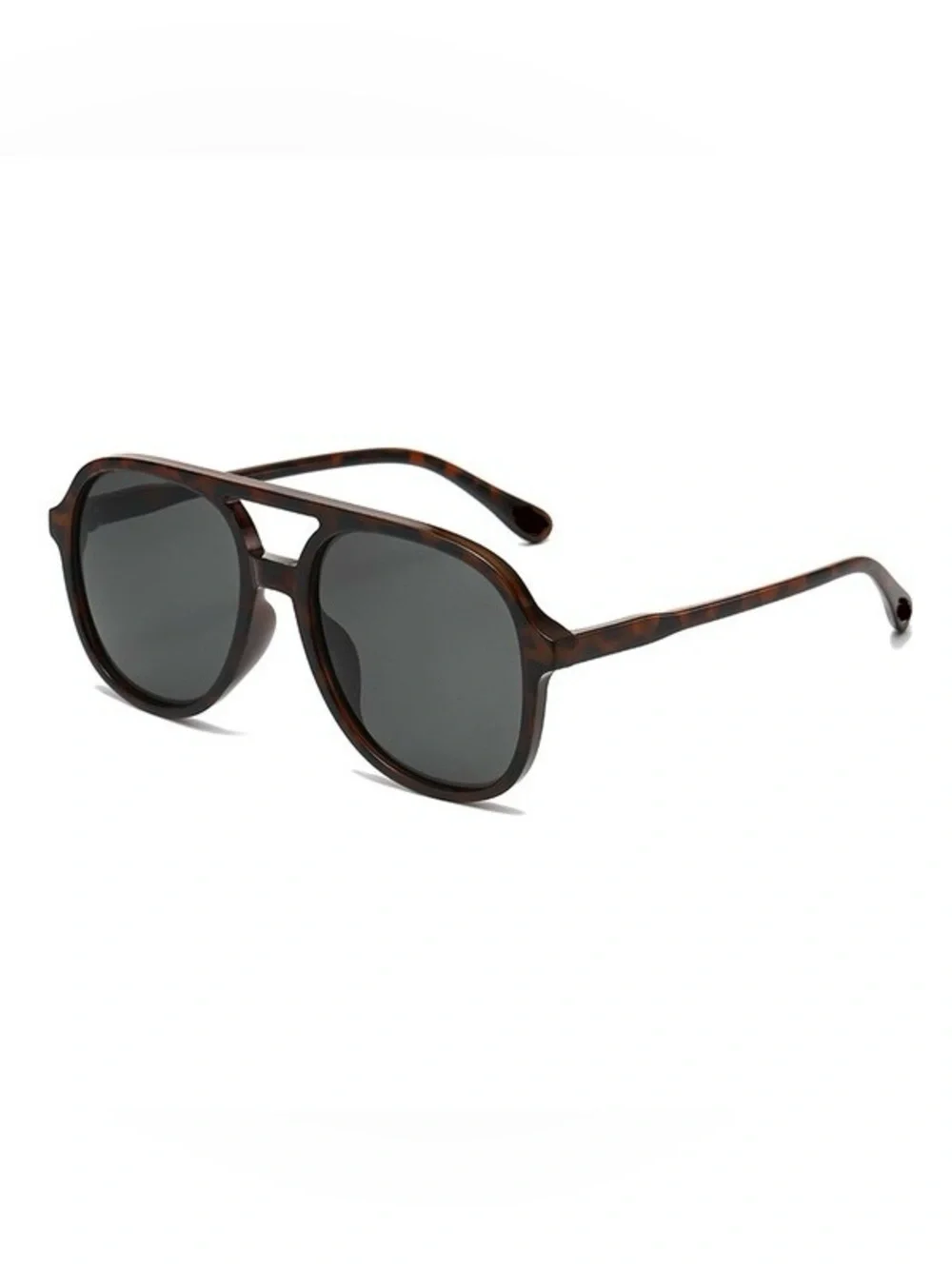 Oversized Tortoiseshell Aviator Sunglasses | Dark Blueish Lenses | Vintage-Ins